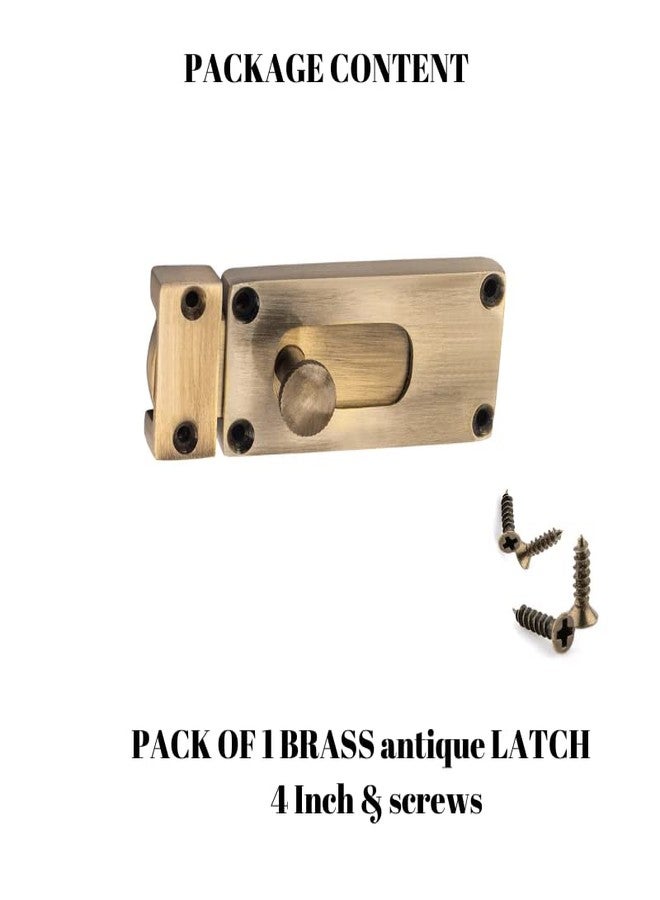 Sardar 4 inch Antique Heavy Duty Brass Door Security Latch Lock| Tower Bolt| Baby Latch| for Home/Bathroom/Kitchen/Office DL-02 (1) - Image 3